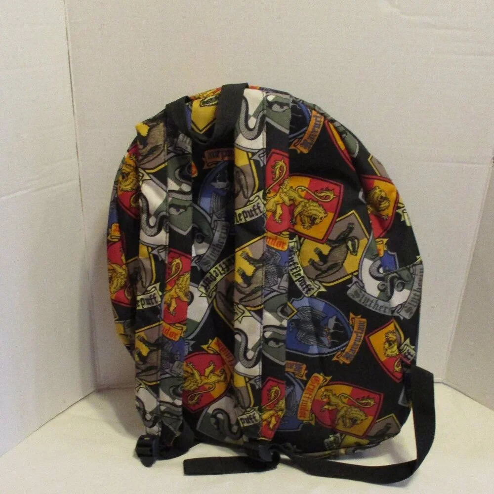 Harry Potter Backpack Men Medium Black Yellow Red Blue Top Zip School Hotel Bag
